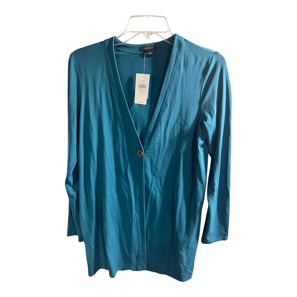 J. Jill Tops - NWT J Jill Wearever Collection Womens Extra Small‎ Teal One Button Long Sleeve